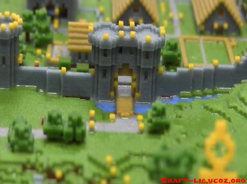 Сравнение игровой деревни Minecraft и ее точной 3D-модели